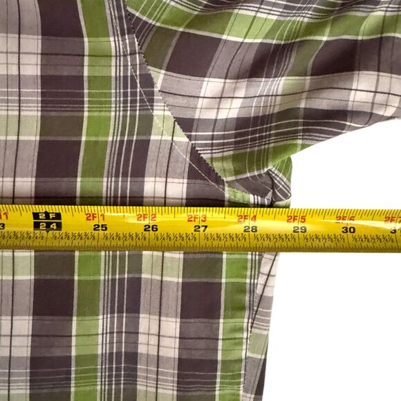 Gioberti Green & Gray Short Sleeve Button Front Shirt Size XXL - Picture 11 of 11